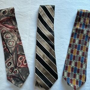 Lot of 3 100% Silk mens neckties